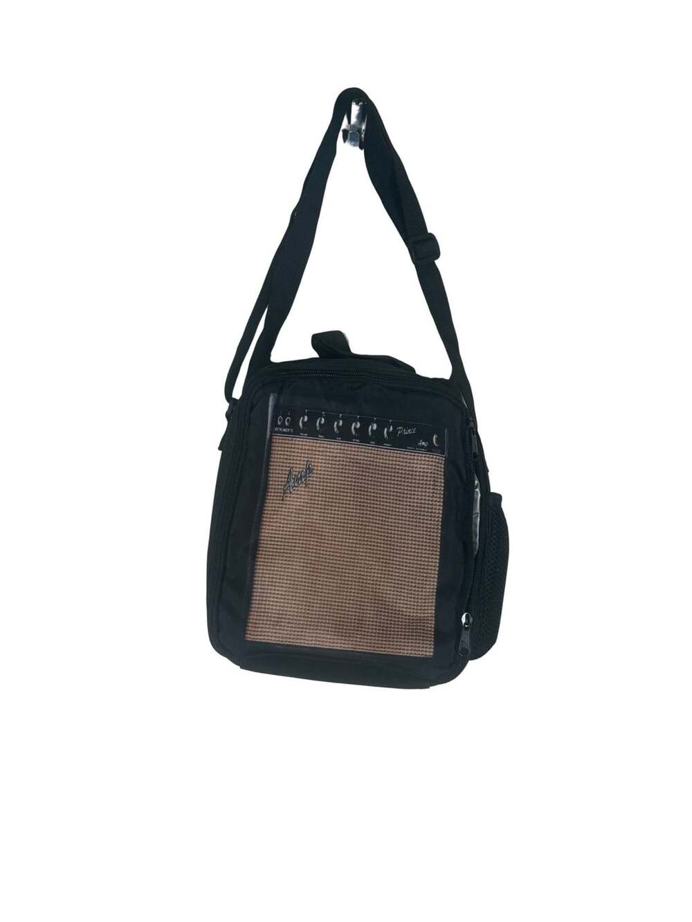 Prince Guitar Amplifier Crossbody Bag Black 9X10X3.5”